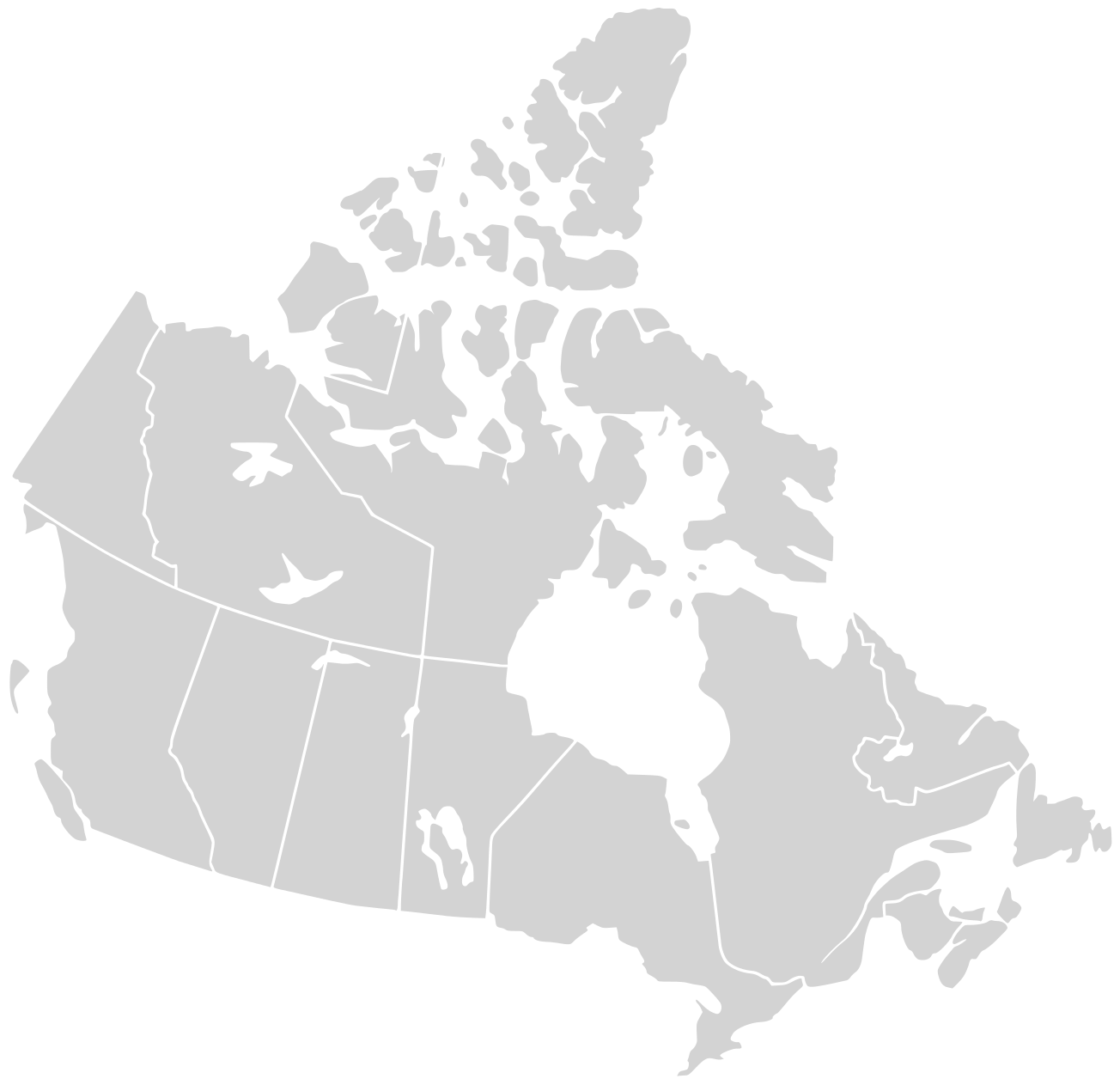 Canada Map with Aries logo over Canadian division locations