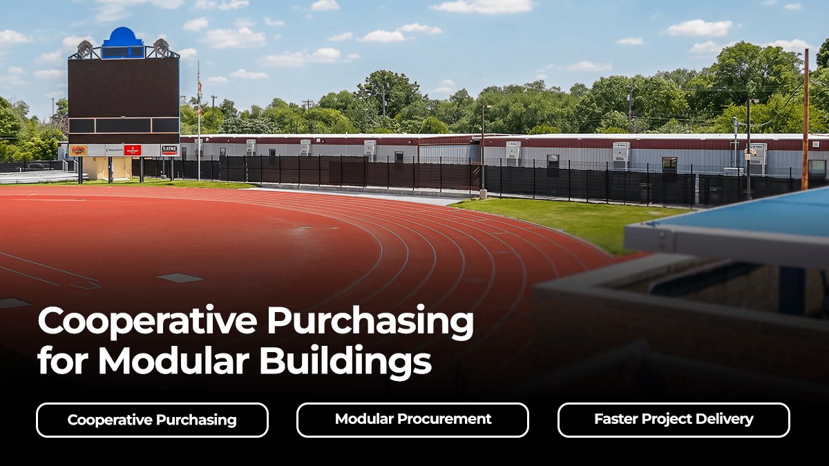 Cooperative purchasing for modular buildings with Aries portable classrooms installed at a school site